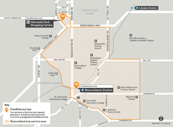 FlexiRide - Mooroolbak map